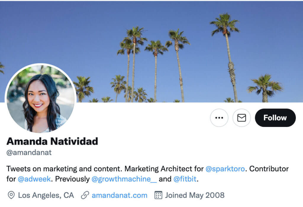 Amanda Natividad Twitter profile