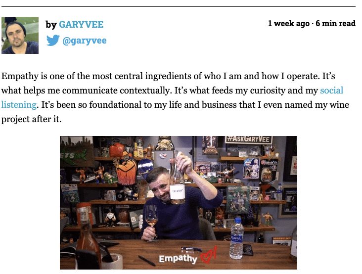 Gary Vee personal brand blog post