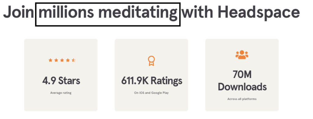 Headspace landing page example 6