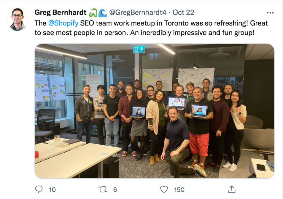 Twitter workplace culture post