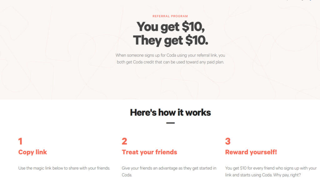 Coda referral program