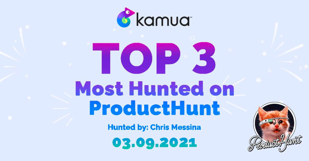 Kamua product hunt top 3 announcement