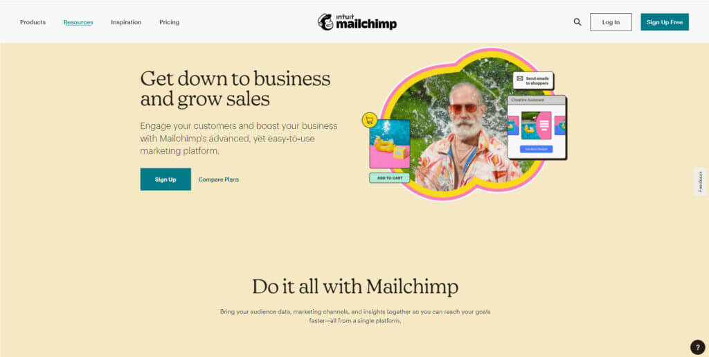 Mailchimp product marketing campaign