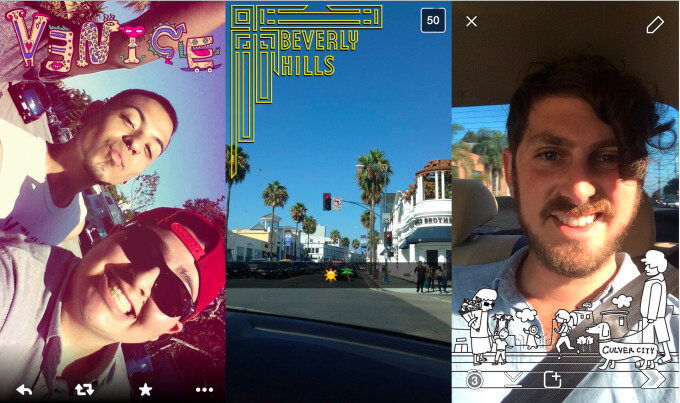 Snapchat geofilters