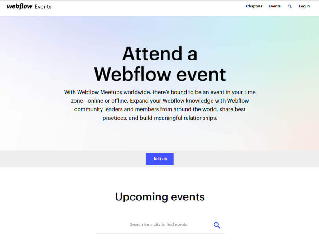 Webflow events