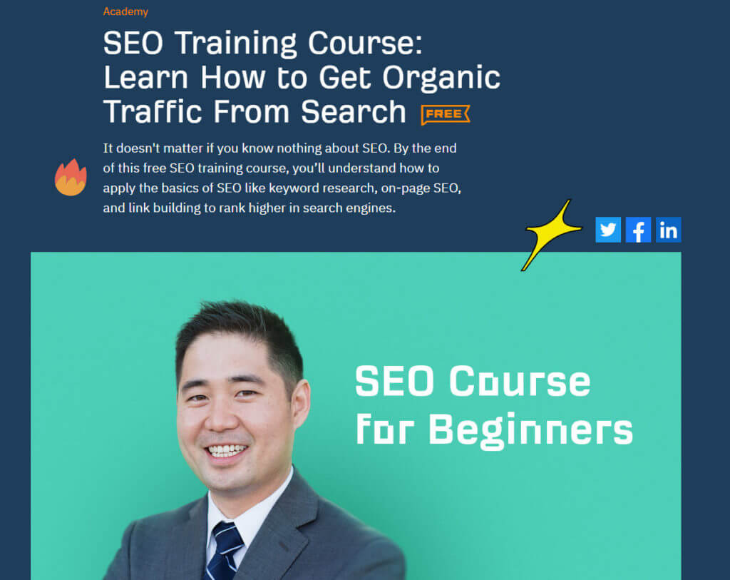 Screenshot of Ahref SEO Training Course Page