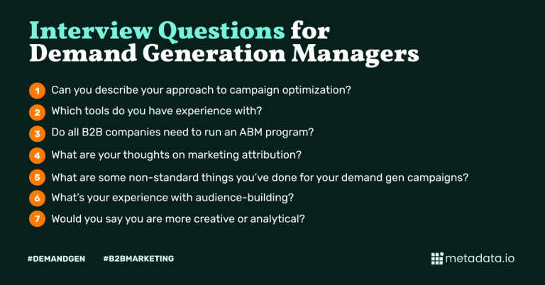 Interview Questions for Demand Generation Managers