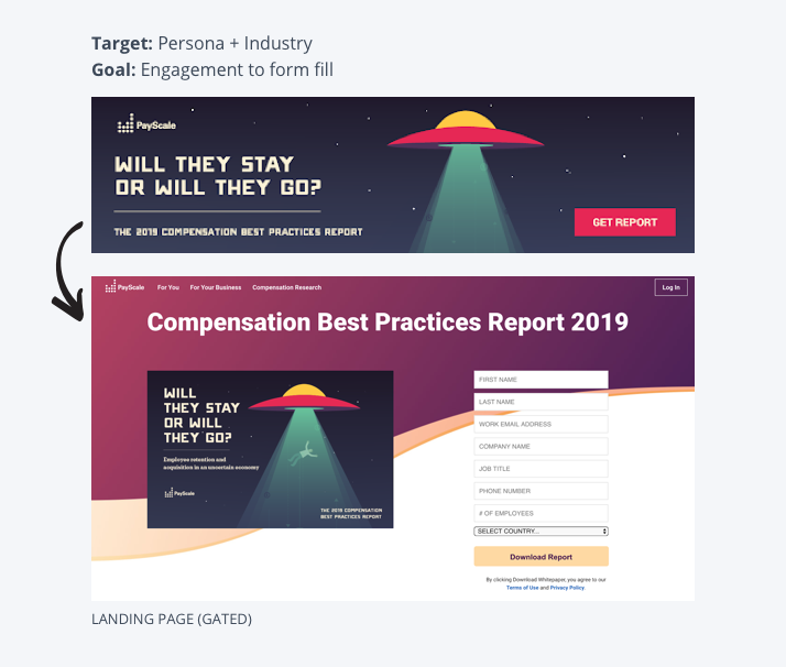 Screenshot of Payscale Landing Page