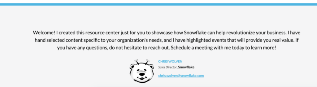 Screenshot of Snowflakes Custom Page Using Uberflip