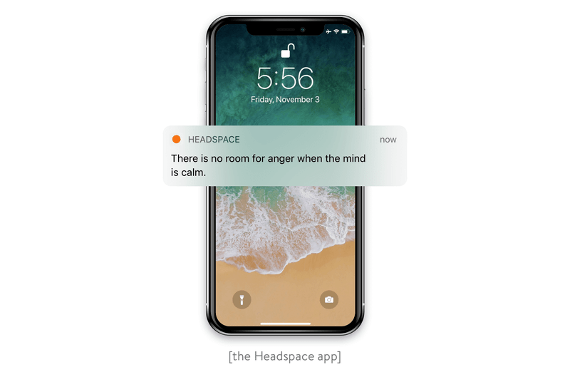 Screenshot of HeadSpace Daily Reminder notification on Phone