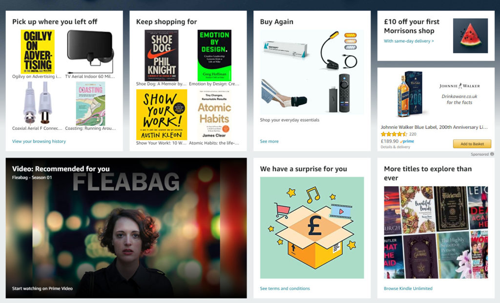 Screenshot of Amazon Homepage