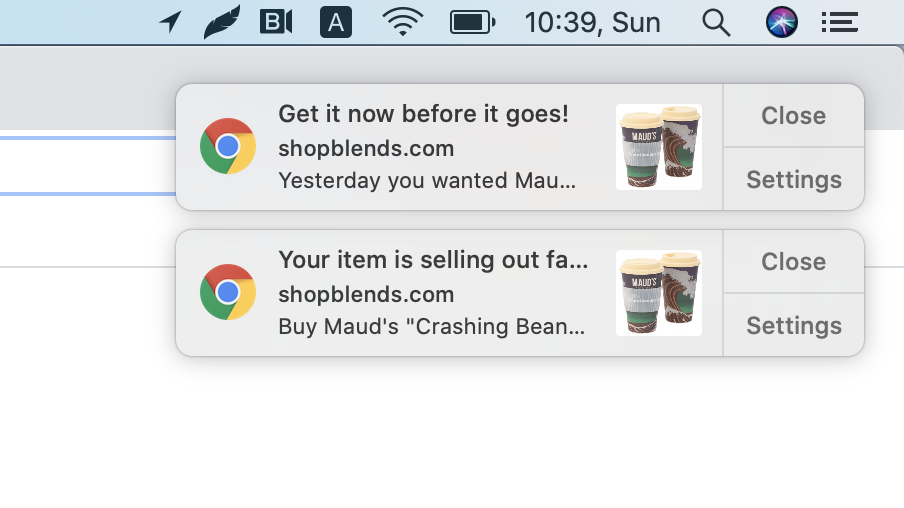 Screenshot of Intelligent Blends Push Notifications