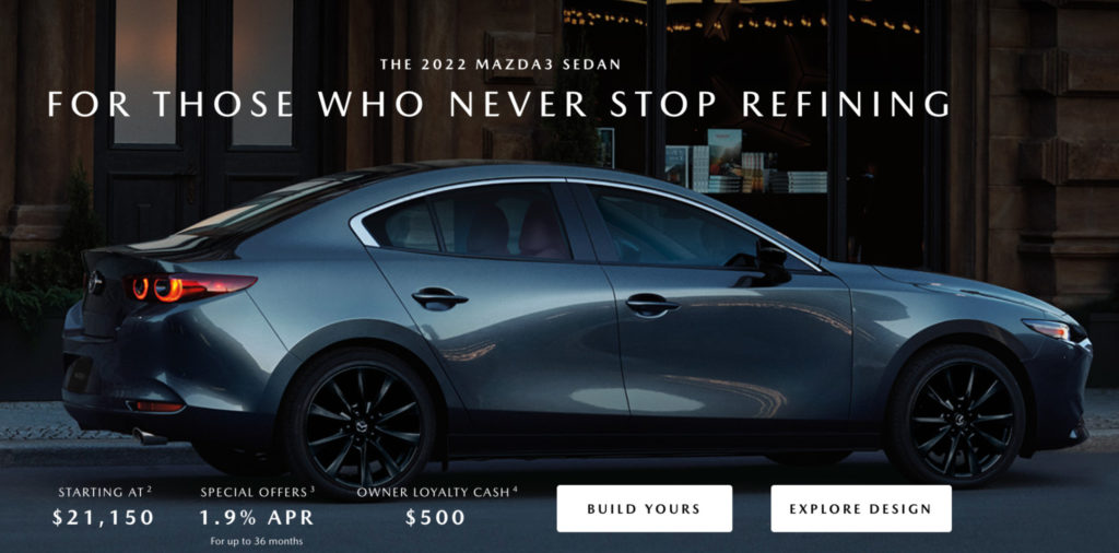 Screenshot of Mazda3-sedan-pricing-page