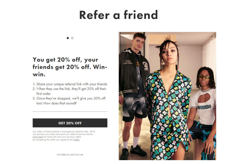 Screenshot of ASOS Referral Program