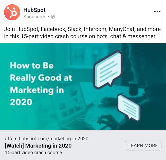 Screenshot of Brand Focused Media Ad Campaign