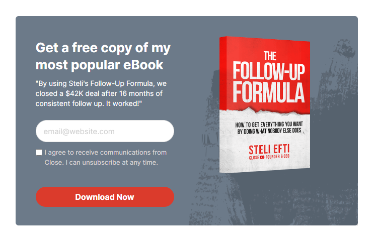 Screenshot of The Follow Up Formula ebook 