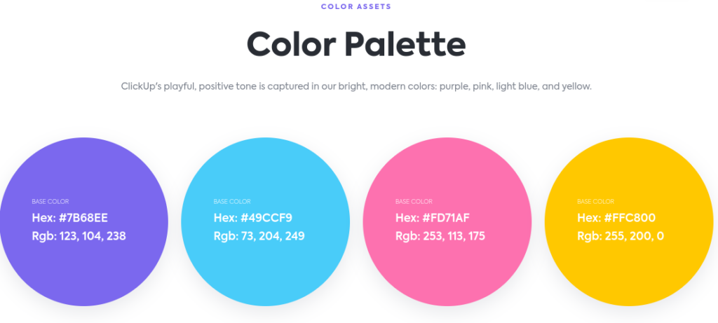 ClickUp Color Palette