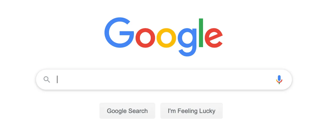 Screenshot of Google Homepage Current Version