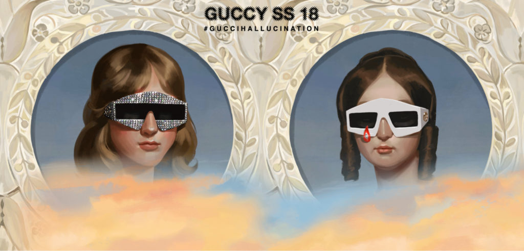 Screenshot of Gucci SS18 Campaign Website
