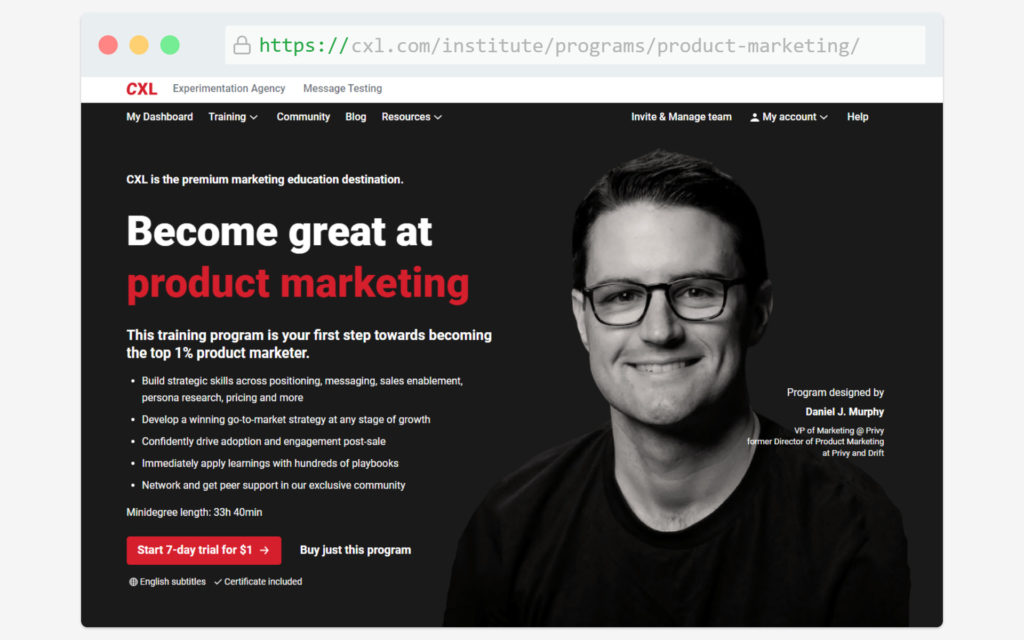 Product Marketing Minidegree