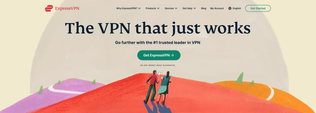 Screenshot of ExpressVPN's Homepage