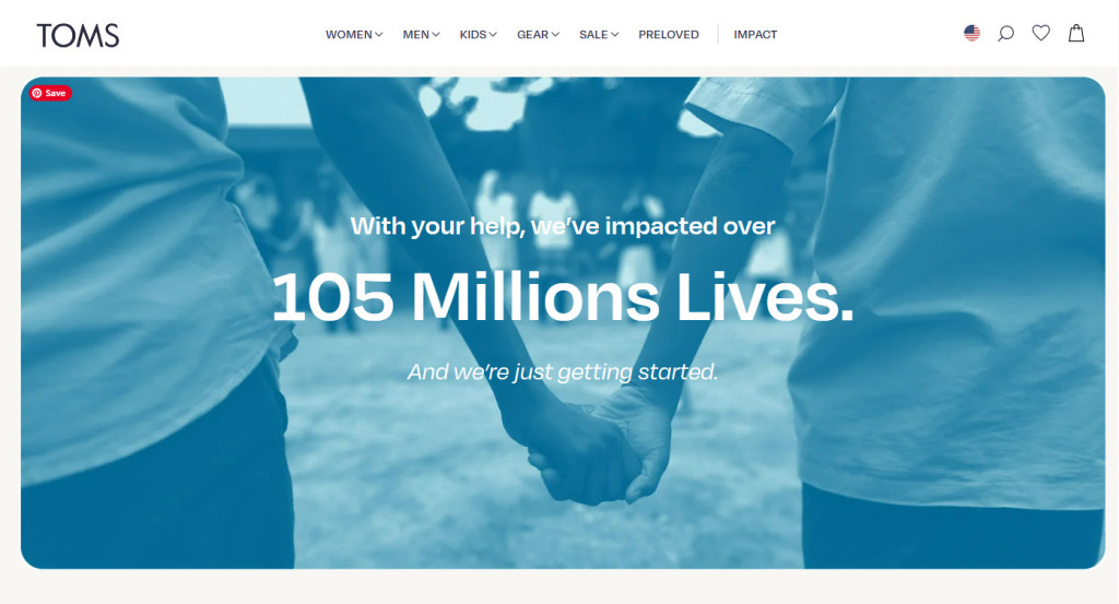 Screenshot of TOMS About page