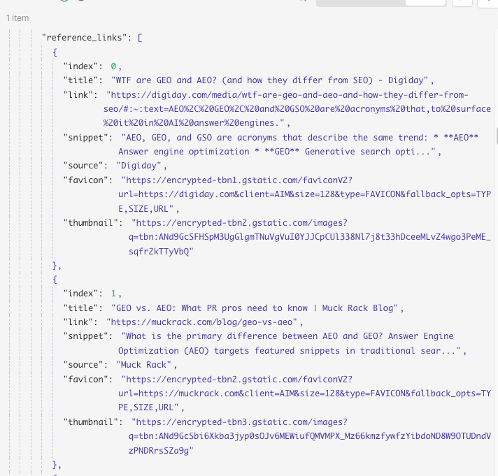 extracted AI Overviews text (SearchAPI.io)